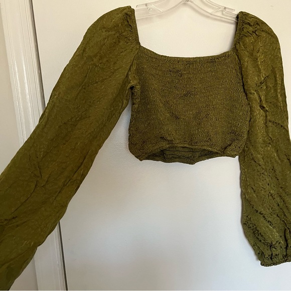 MOTEL cheetah print olive green bandage top - Picture 5 of 5